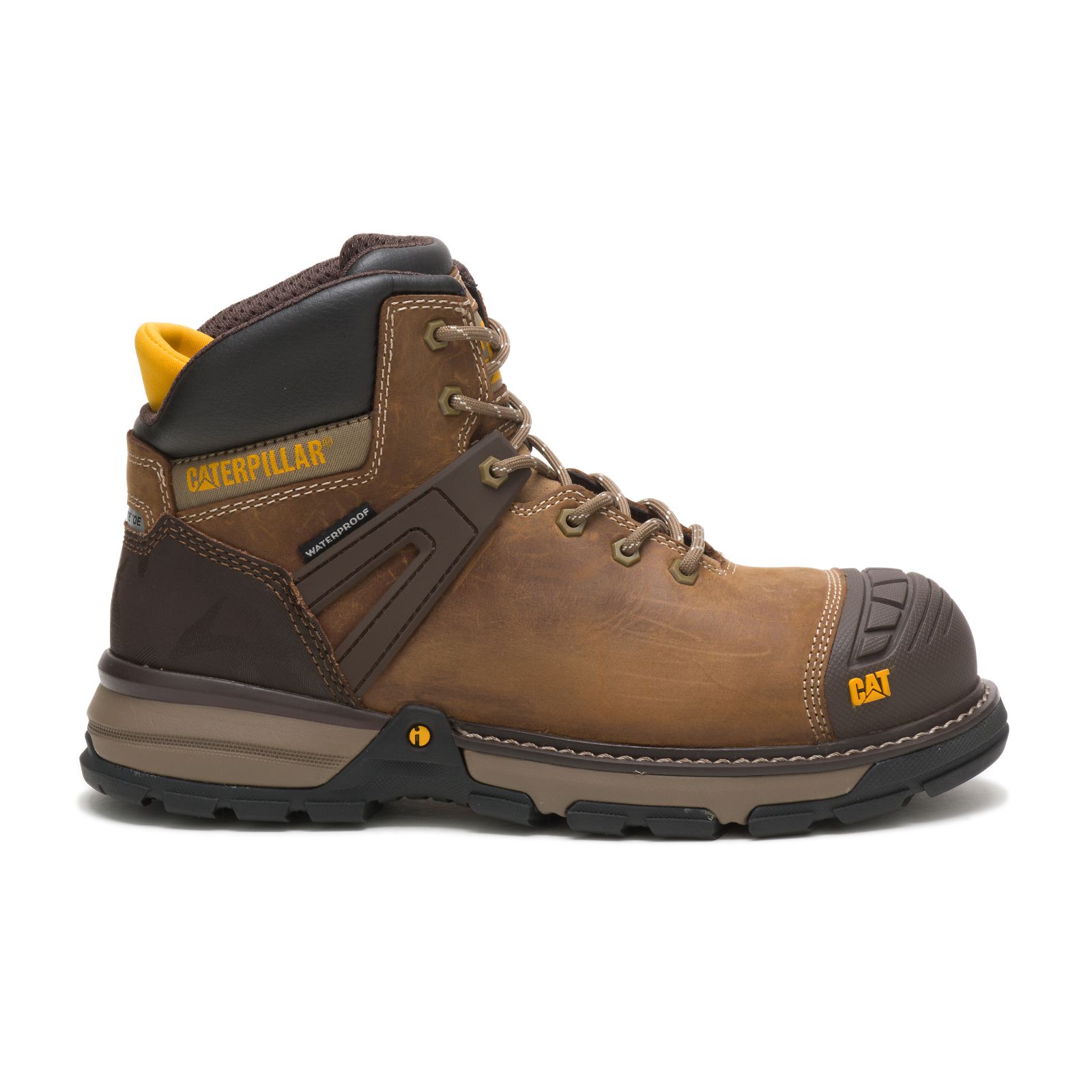 Caterpillar Excavator Superlite Waterproof Nano Toe Philippines - Mens Work Boots - Brown/Black 39074TYWO